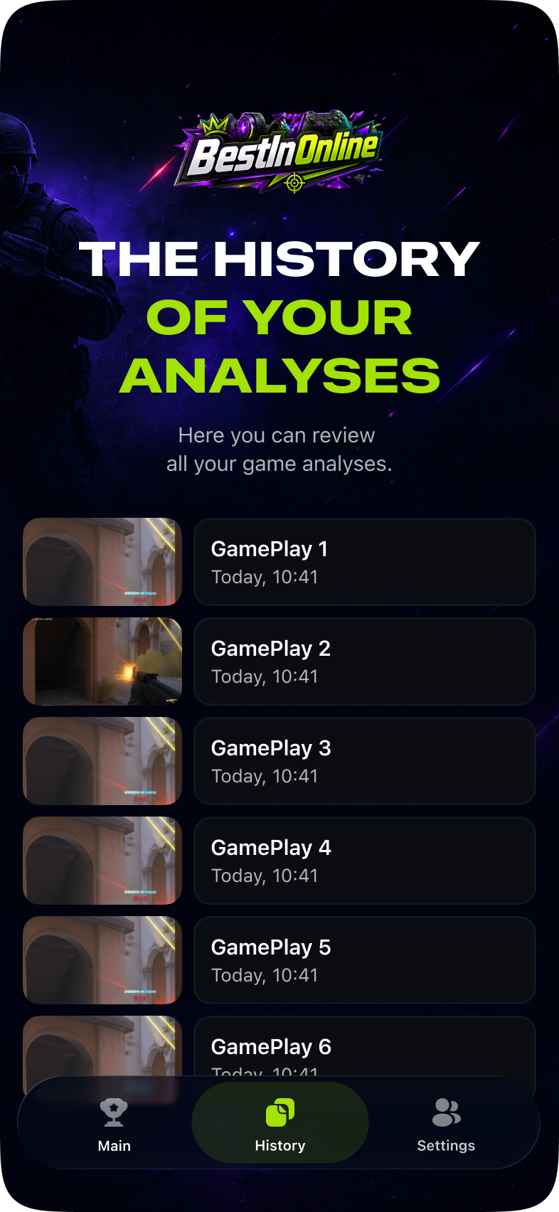 Gaming history