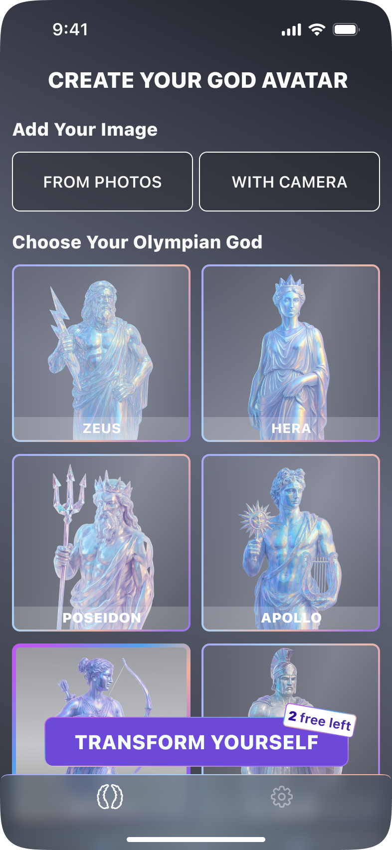 Olympus God AI transformation example 2